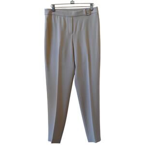 Elie Tahari Women Office Work Classic Tapered Ankle Pants Tan Beige 6 Medium